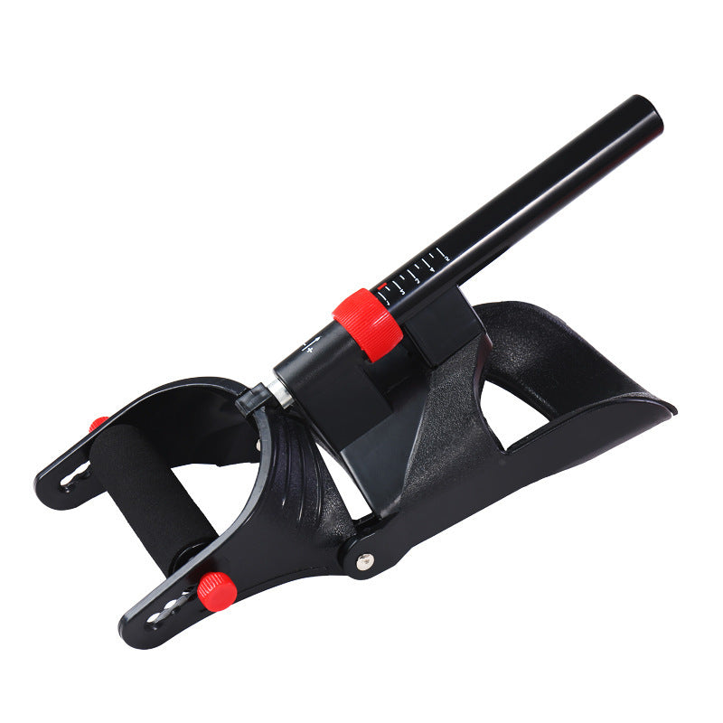 Black and red tool on a white background