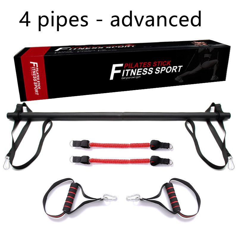 Fitness Sport Pilates Stick with resistance bands and packaging on a white background