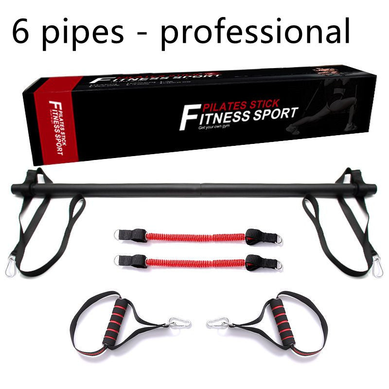 Fitness Sport Pilates Stick with resistance bands and packaging on a white background